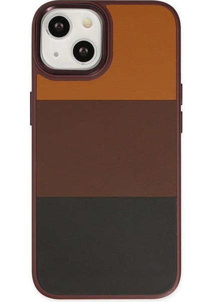 MYT09 iPhone 14 Plus Kılıf King Kapak - Bordo-Siyah