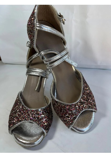 Tango, Salsa,bacata, Swıng Cazz Kadın Dans Ayakkabısı Kapalı Topuk 8,5 cm (13 Pont)