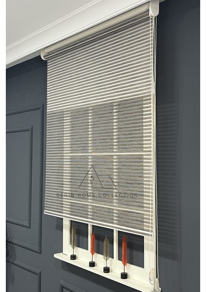 Kahverengi Bambu Jaluzi Görünümlü Tül ve Stor Perde (Dayanıklı Alüminyum Kasa) fiyatları