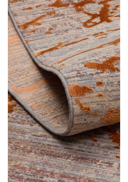 Versay 01 Copper Özel Boyama Teknikleri ile Üretilen Viskon Modern ve Şık Salon Halısı