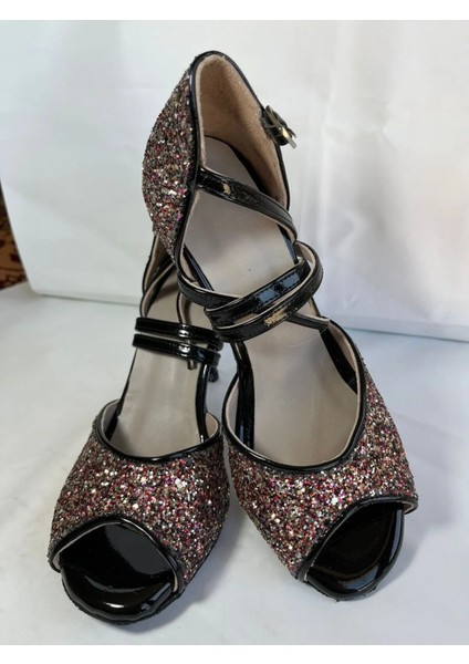 Tango, Salsa,bacata, Swıng Cazz Kadın Dans Ayakkabısı Kapalı Topuk 8,5 cm (13 Pont)