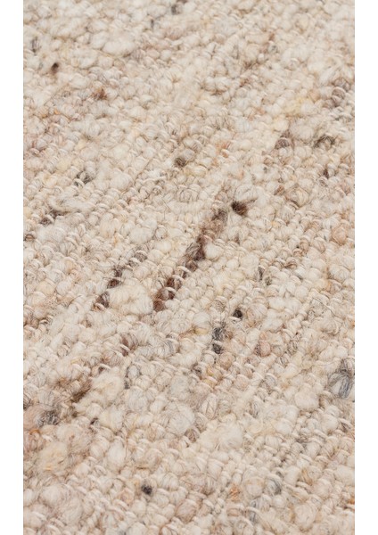 Soul Grey Cream, Yün ve Jüt ile Üretilen Kendinden Bordürlü Modern %100 Doğal Salon Halısı fırsatları
