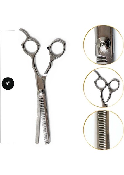 Kuaförler Için Saç Efile (Ara) Makası 6" No 8