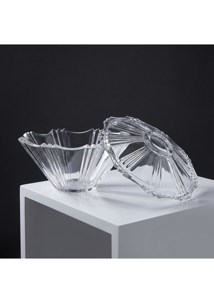 2'li Cam Sunum Seti 24 cm Kase ve 32 cm Servis Tabağı Meyvelik