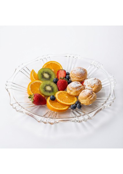 2'li Cam Sunum Seti 24 cm Kase ve 32 cm Servis Tabağı Meyvelik modelleri