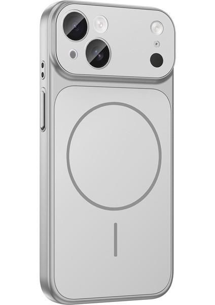 iPhone 15 Kılıf Vrdr M-Safe Şarj Özellikli Kamera Korumalı Formen Kapak - Gri