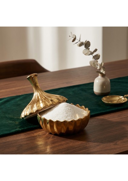 Gold Kaplama Cam Şekerlik Lokumluk ve Reçellik 13 cm Sunumluk fiyatları