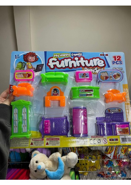 Oyuncak Ev Eşyası 12 Parça Ev Seti Oturma Odası Eşya fiyatları