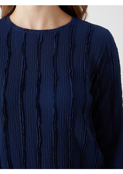 Yeni Sezon Bisiklet Yaka Dokulu Kadın Tunik modelleri