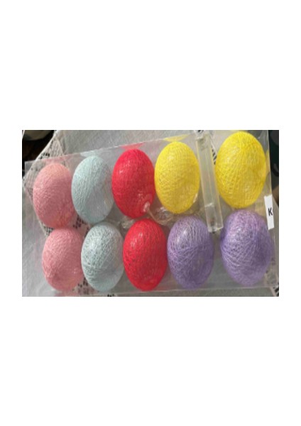 2 Metre 10'lu Işıklı Renkli Top Dekoratif Süs Pilli modelleri