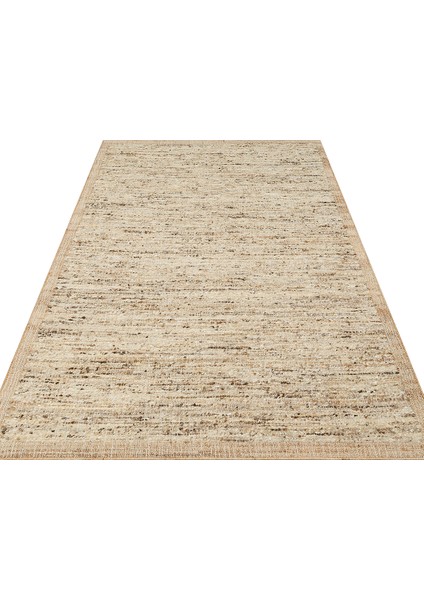 Soul Mint Cream, Yün ve Jüt ile Üretilen Kendinden Bordürlü Modern %100 Doğal Salon Halısı indirimleri