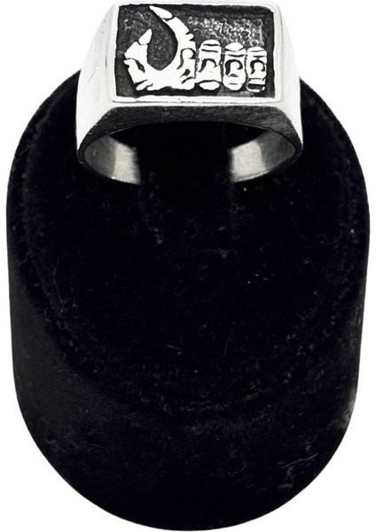 Cilalı Dikdörtgen Motifli Gümüş Erkek Vintage Yüzük fiyatları