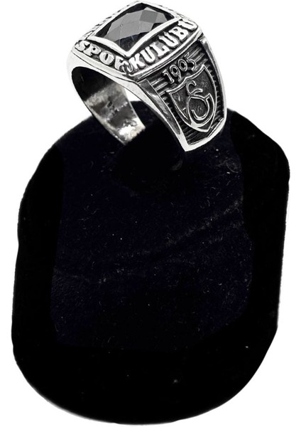 Kesme Oniks Taşlı Galatasaray Gümüş Erkek Yüzük fiyatları