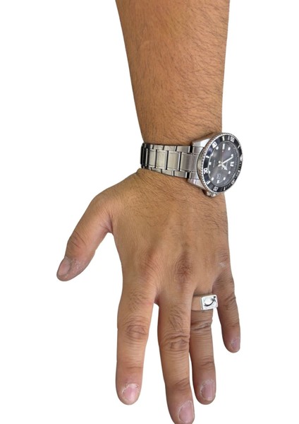 Mineli Hz. Ali Kılıcı Dikdörtgen Cilalı Gümüş Erkek Yüzük fırsatları