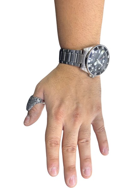 Desenli Zihgir Gümüş Erkek Okçu Yüzüğü indirimleri