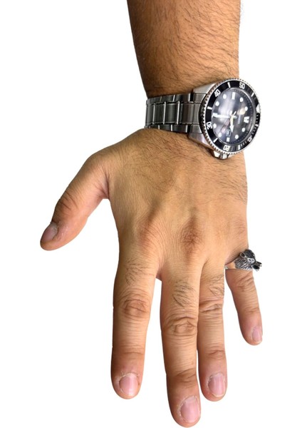 Kurt Başı Gümüş Erkek Yüzük fırsatları