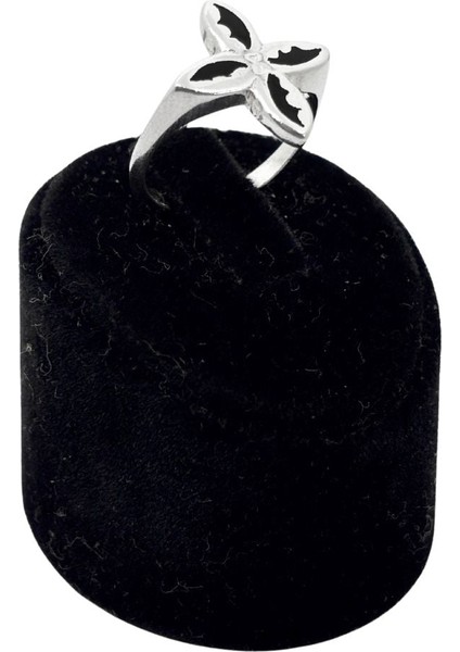 Lis Çiçeği Retro Gümüş Erkek Yüzük