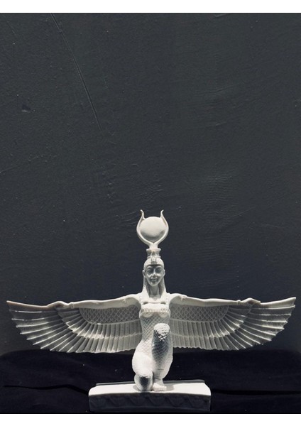 Antik Mısır Tanrıça Isis Biblo 33×23 cm | Kanatlı Bereket ve Koruyuculuk Heykeli | Polyester Mitolojik Dekor | Ev & Ofis Mısır Temalı Biblo fiyatları