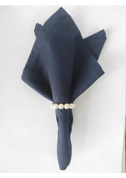 136 Parça Krem Küçük Top Inci Boncuklu Sofra Seti Uzun Kürdan Kısa Kürdan Peçete Halkası-Inci 8 mm fiyatları