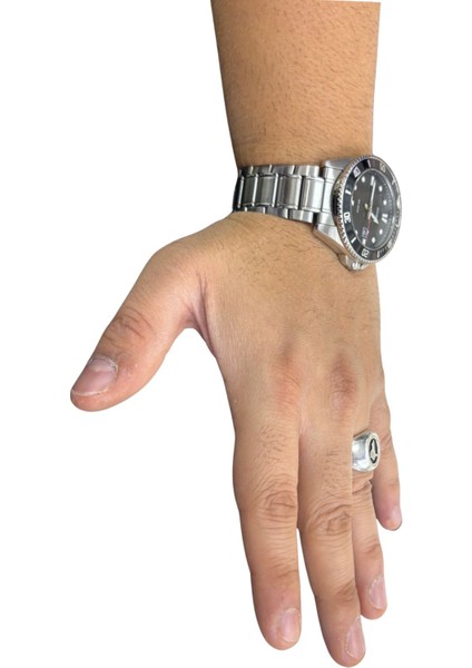 Ortası Oksitli Osmanlı Tuğrası Cilalı Gümüş Erkek Yüzük fırsatları