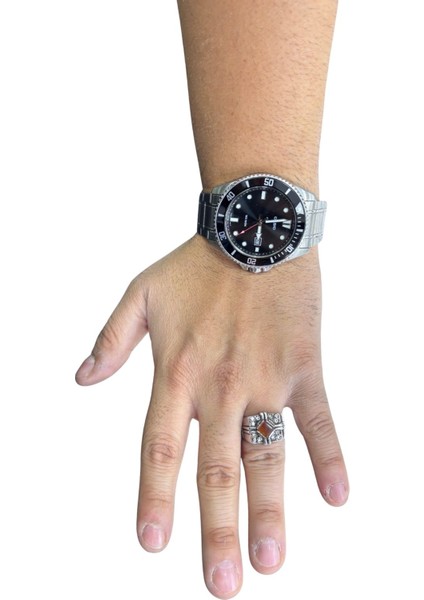 Kare Zirkon Taş Çevrili Kehribar Gümüş Erkek Yüzük modelleri