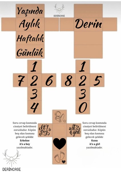 Isimli Bebek Anne Anı Küpü Keçi Kılı Saç Fırçası, Tutma Saplı Şimşir Tarak 7'li Set Lazer Markalama modelleri