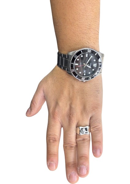 Mineli Osmanlı Tuğralı Cilalı Erkek Retro Gümüş Yüzük modelleri