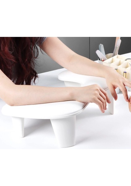 Oval U Tipi Ergonomik Manikür Sehpası Beyaz Manikür Kol Desteği U1W fiyatları