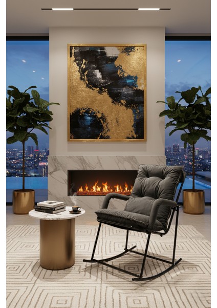 Sallanır Sandalye & Dinlenme Koltuğu | Metal Gövde | Tv Koltuğu | Özel Seri ve Sınırlı Sayıda - Füme