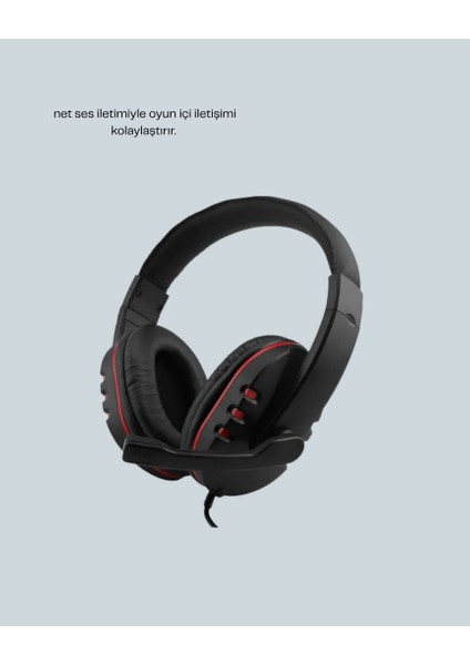 Nrtmsa Kırmızı Gaming Headset Mikrofonlu Sağlam Kablolu Konforlu fiyatları