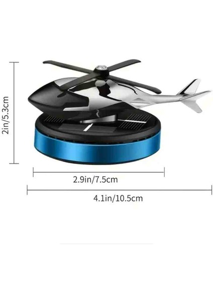 Güneş Enerjili Dönen Helikopter Araba Dekoru – Lüks Metal Gövde, Güneşle Otomatik Dönüş Mavi modelleri