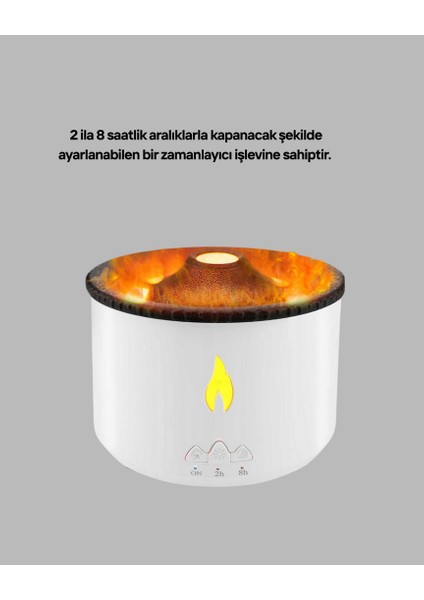 Nrtmsa Alev Efektli Aromaterapi Difüzörü – 360 ml Su Hazneli, Sessiz ve Zaman Ayarlı fırsatları