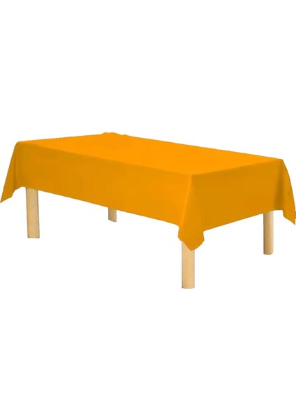 Hardal Sarısı Kullan At 120X180 cm Doğum Günü Partisi Için Tek Kullanımlık Düz Plastik Masa Örtüsü