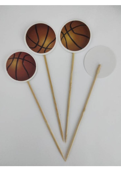 15 cm Uzun Kürdan - 30 Adet Dekoratif Karton Basket Toplu Pasta Kürdanı