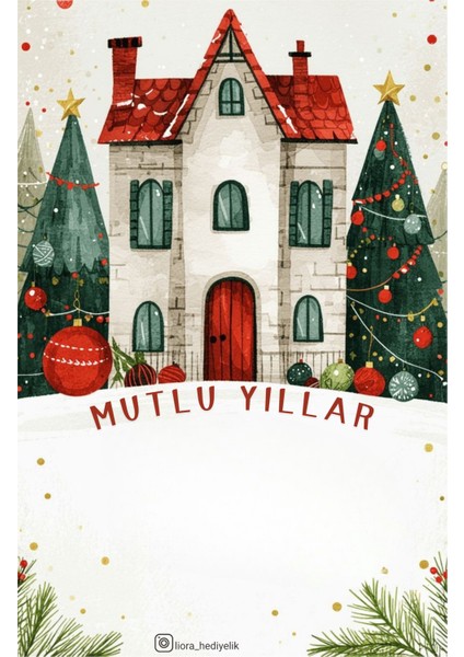 Yılbaşı Hediyesi Kart ve Çikolata