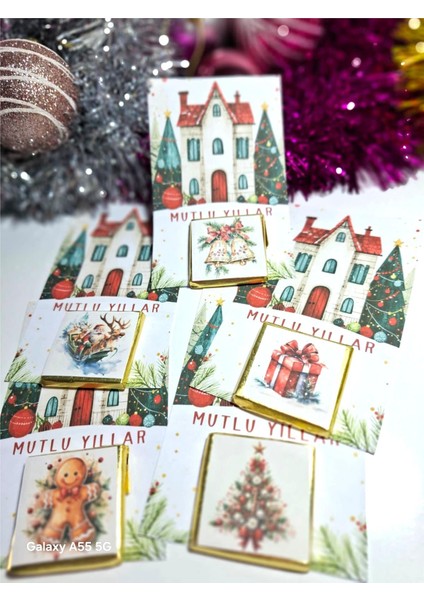 Yılbaşı Hediyesi Kart ve Çikolata modelleri