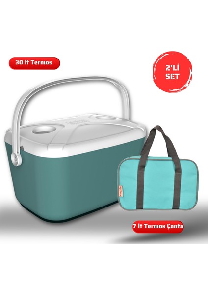 Buzluk Termos Set-30 Lt Buzzy Buzluk Termos (1178 Cooler Box)+7 Lt Izolasyonlu Çanta