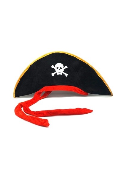Karayip Korsanları Kaptan Jack Kumaş Korsan Şapkası Yetişkin