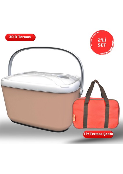 Buzluk Termos Set-30 Lt Buzzy Buzluk Termos (1178 Cooler Box)+7 Lt Izolasyonlu Çanta