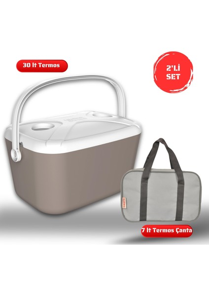 Buzluk Termos Set-30 Lt Buzzy Buzluk Termos (1178 Cooler Box)+7 Lt Izolasyonlu Çanta
