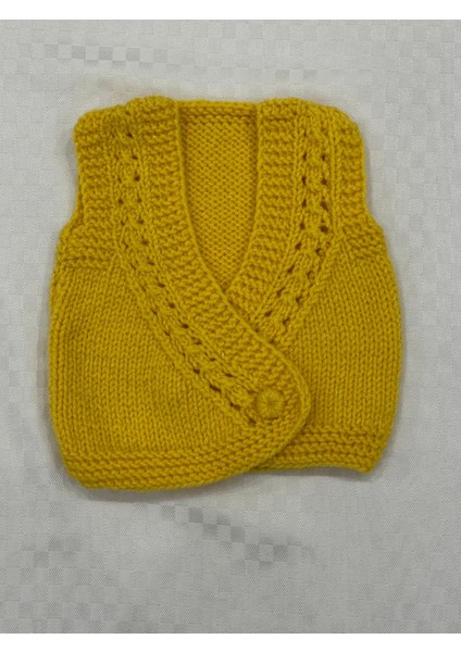 El Işi Sarı Bebek Yeleği Unisex, 6 Ay