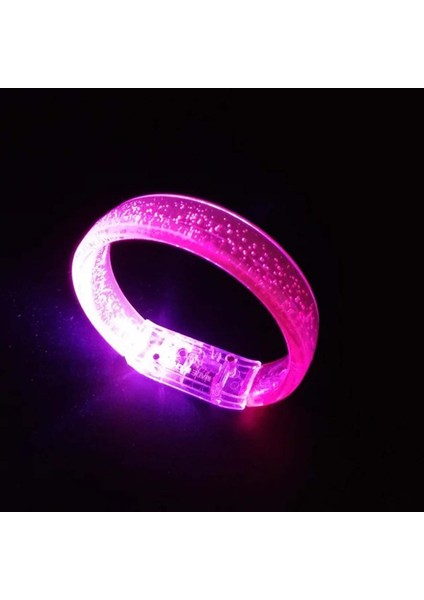 Pembe LED Işıklı Baskı Yapılabilen Pilli Bileklik Bilezik fırsatları
