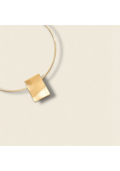 Gold Plaka Uçlu Choker Kolye | Ayarlanabilir Gerdanlık | Kadın Boyun Takısı fiyatları