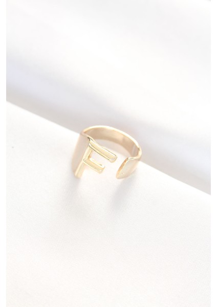 F Harfli Altın Renk Ayarlanabilir Yüzük - TJ-BYK3154 modelleri