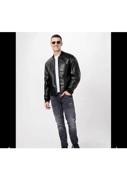 Kolej Tarzı Hakiki Kuzu Derisi; Yakası ,bel Kısmı, Bilekleri Ribanalı, Spor Ceket modelleri