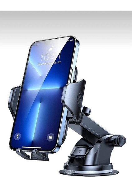 Tüm Araçlara Tüm Telefonlara Uyumlu Otomatik Klipsli Araba Telefon Tutacağı Vakumlu Yüksek Kalite Özel Linkage