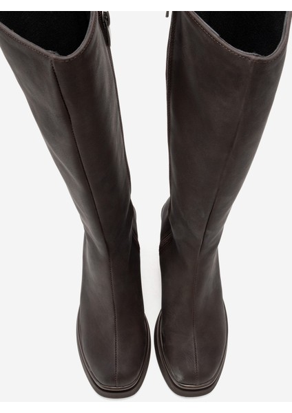 Carm Kahverengi Nubuk Platform Topuklu Kadın Çizme fiyatları