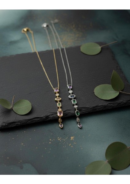 7 Element Y Şeklinde Çelik Kolye-Gold ve Gümüş Renk Şık ve Modern Tasarım fırsatları