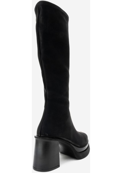 Carm Siyah Nubuk Platform Topuklu Kadın Çizme indirimleri