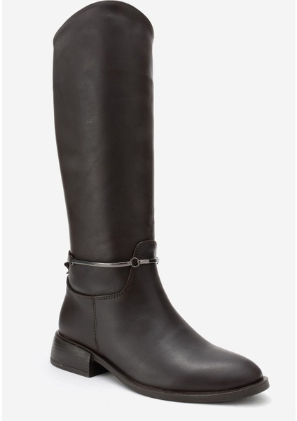 Ansel Kahverengi Cilt Hakiki Deri Bilek Kayışlı Kadın Binici Çizme modelleri